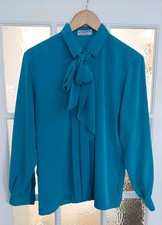 Jaeger Teal Vintage Blouse