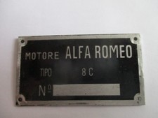 Type plate Alfa Romeo ID-plate