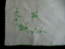 Square Green Embroidered