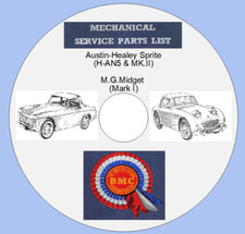 BMC Parts List AKD3566 Austin-Healey Sprite (H-AN5), Mk.II & IV, M.G.Midget Mk.I