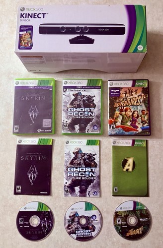 Xbox 360 kinect with - kinect, games