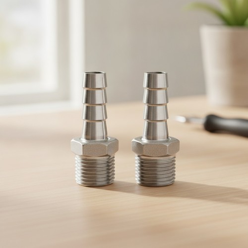 2pcs stainless steel - steel, barb
