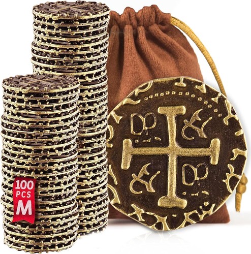 100 medium bronze metal pirate - 100,