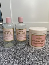 Vintage Elizabeth Arden 1970's Ardena Cleansing Cream Pot & Skin Tonic Bottles