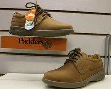 Mens Padders Laced Shoes Lunar Mocha Nubuck Dual Fitting  UK 6 Made In England