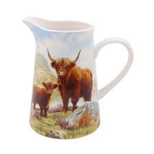 Ceramic farmhouse highland cow - ceramic,