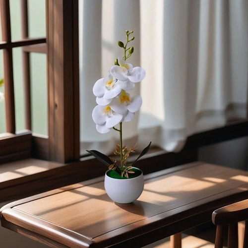 Artificial orchid plant pot - artificial,