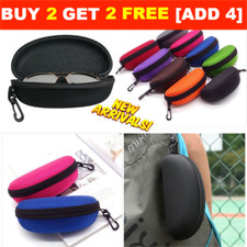 Portable Zipper Eye Glasses Sunglasses Hard Case Box Protector Large Hold Gift