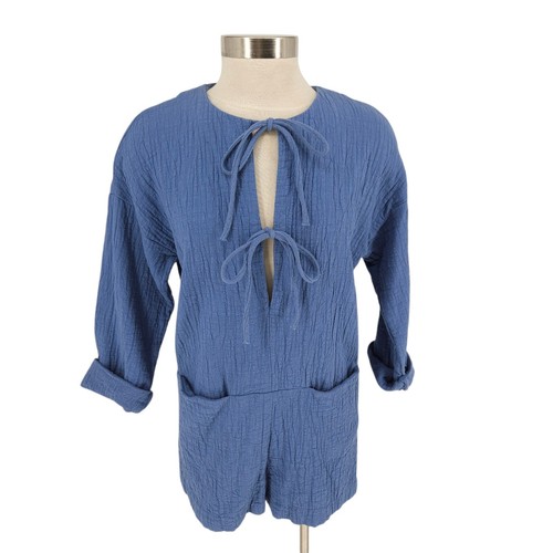 Zara shorts romper - shorts, blue