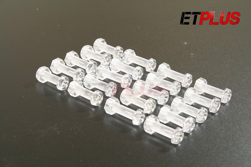 Clear acrylic plastic nuts - clear, &