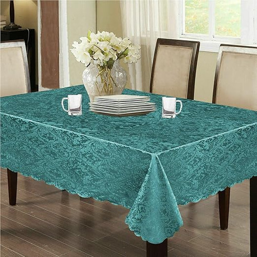 Floral damask tablecloth - floral,