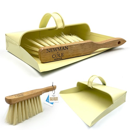 Metal dustpan and brush - and,