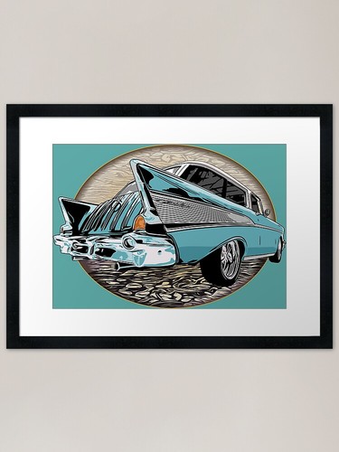 Blue chevy nomad - chevy,
