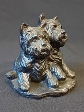 British Coal 'West Highland Terrier Puppies' Figurine. 3.25" Tall. G.C.