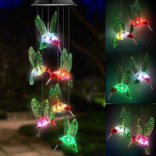 Solar Color Changing LED Wind Chimes Home Garden Yard Decor Hanging Lights Lamp