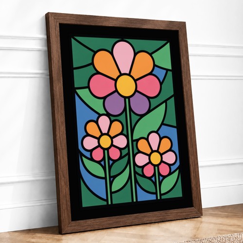 Stained glass blooms botanical - stained,