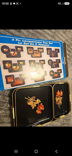 3pc lacquerware rectangular - 3pc,