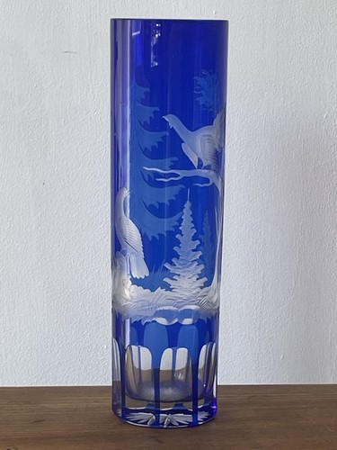 Vintage bohemian engraved blue - bohemian,