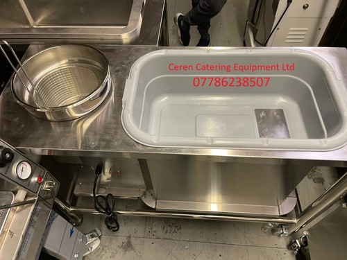 Breading table with plastic - with,