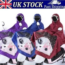 Water Proof Universal Hooded Coat Poncho Rain Cover Cape for Mobility Scooter UK