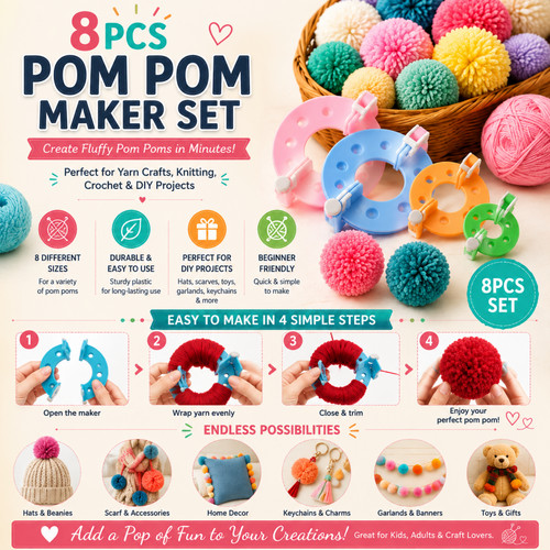 8pcs pom maker set - pom,