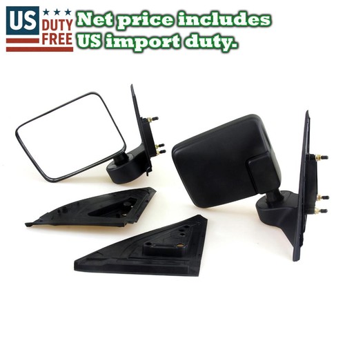 Black door mirrors pair - door,