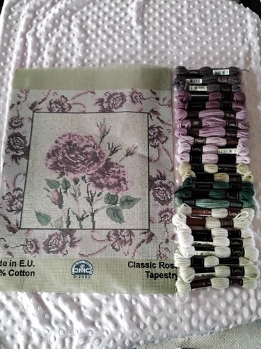 New vintage dmc - roses, tapestry