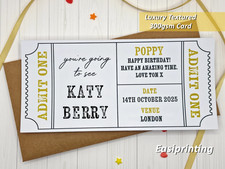 Personalised admit one concert - personalised,