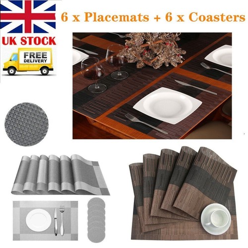 Dining set pvc place mats - set, of