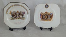 2 Royalty Plates King George V Silver Jubilee & King George VI Coronation 