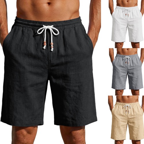 Mens lightweight linen shorts - mens,