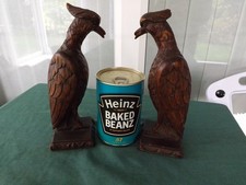 Antique pair wooden birds