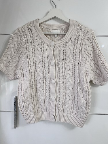 Cream knitted chunky - chunky, short