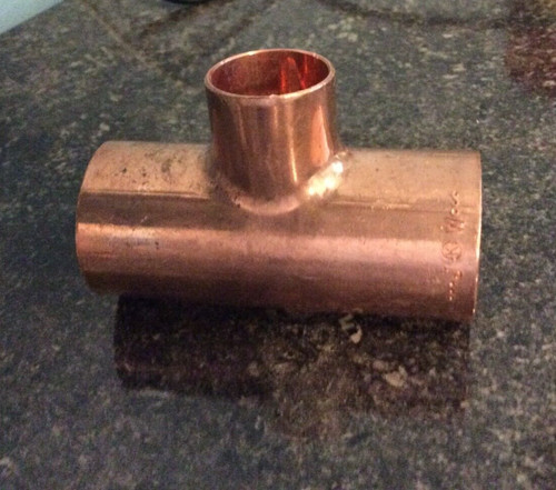 Copper pipe fitting reducing - pipe,