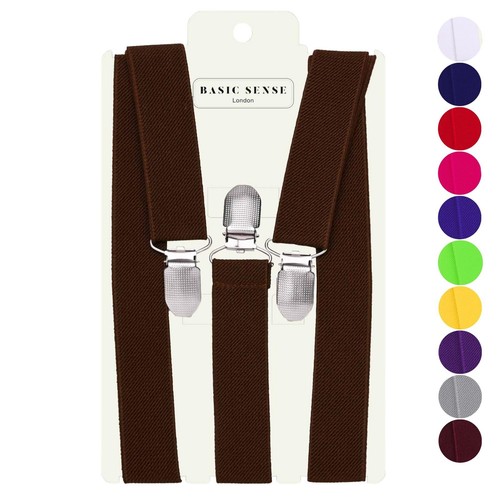 Unisex plain suspenders sturdy - plain,