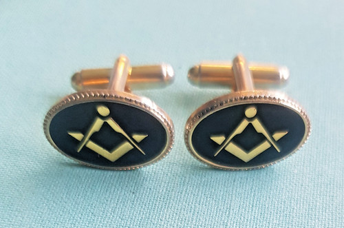 Masonic black square compass - black,