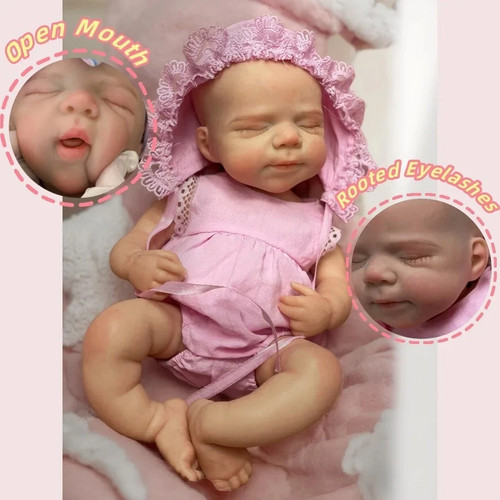 Silicone reborn baby girl doll - silicone,