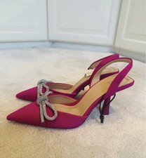 Zara embellished Slingback Heeled shoes,  Size 6 EU 39