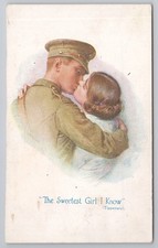 WWI Soldier Kissing Sweetheart