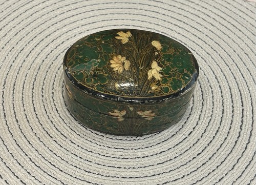 Vintage paper mache trinket - vintage,