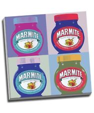 Kitchen Marmite Warhol Style Popart Home Canvas Print Wall Art 20x20"