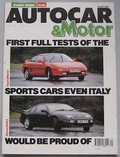 Autocar 16 May 1990 featuring Nissan 300ZX, Ferrari Dino V6 Engine, Toyota MR2