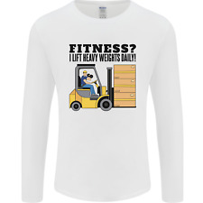 Forklift Driver I Lift Heavy Weights Funny Mens Long Sleeve T-Shirt