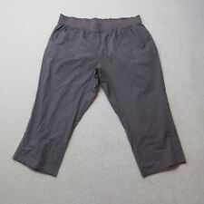 Ex M*S Autograph Trousers Womens UK 20 Mocha Brown Crop Comfort Cotton EU48 NWOT