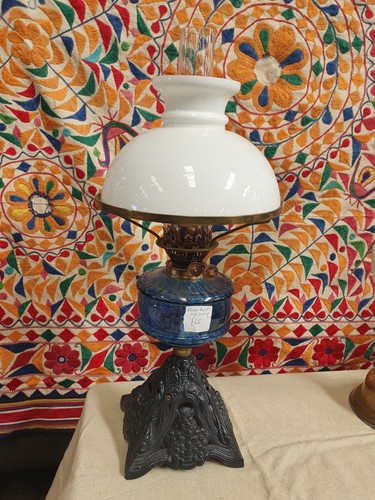 Antique duplex oil - duplex, lamp