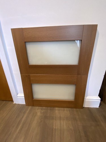 Walnut colour glazed drawer - glazed,