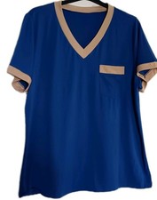 Ladies Blue With Beige Trims V