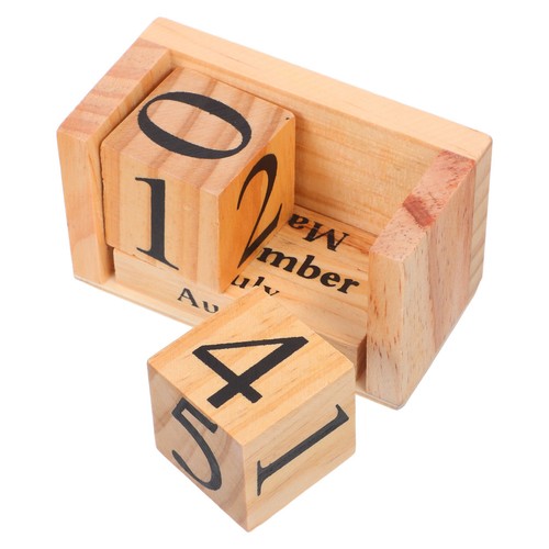 Wooden calendar wood desktop - calendar:,