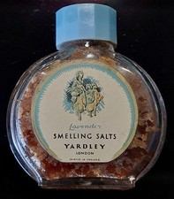 Vintage Yardley Lavender Smelling Salts Bottle With Contents c1930's