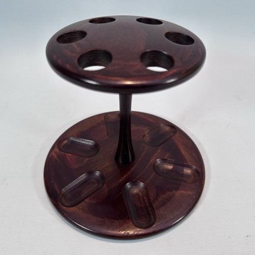 Vintage wooden pipe stand - wooden,